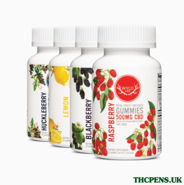 Wyld-CBD.jpg Wyld CBD, Raspberry Gummies, Broad Spectrum THC-Free, 40ct, 1000mg CBD