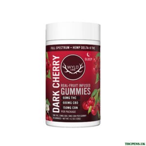 Wyld CBD, Dark Cherry Sleep CBD+THC Gummies, Full Spectrum, 30ct, 60mg THC + 150mg CBN + 600mg CBD