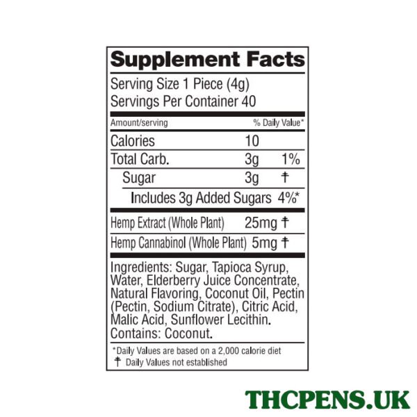 Wyld-CBD-Elderberry-Gummies-Broad-Spectrum-THC-Free-40ct-200mg-CBN-1000mg-CBD-2.jpg Wyld CBD, Elderberry Gummies, Broad Spectrum THC-Free, 40ct, 200mg CBN + 1000mg CBD