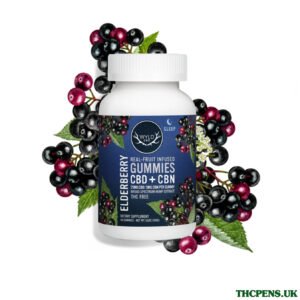 Wyld CBD, Elderberry Gummies, Broad Spectrum THC-Free, 40ct, 200mg CBN + 1000mg CBD