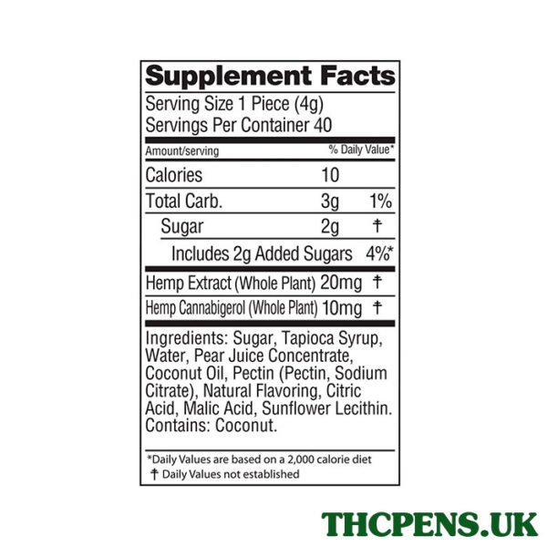 Wyld-CBD-Pear-Gummies-Broad-Spectrum-THC-Free-40ct-400mg-CBG-800mg-CBD-3.jpg Wyld CBD, Pear Gummies, Broad Spectrum THC-Free, 40ct, 400mg CBG + 800mg CBD