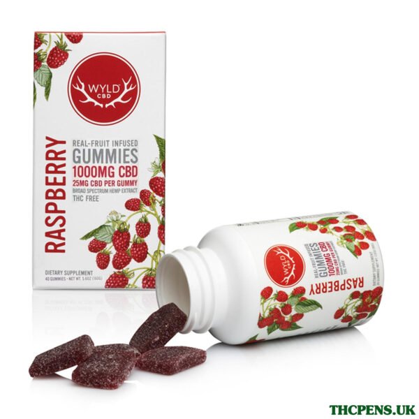 Wyld-CBD-Raspberry-Gummies-Broad-Spectrum-THC-Free-40ct-1000mg-CBD-2.jpg Wyld CBD, Raspberry Gummies, Broad Spectrum THC-Free, 40ct, 1000mg CBD